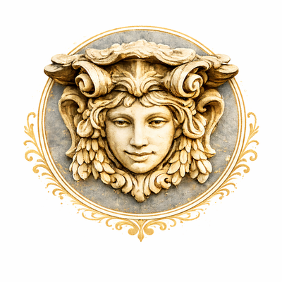 The Dancing Faun Antiques emblem