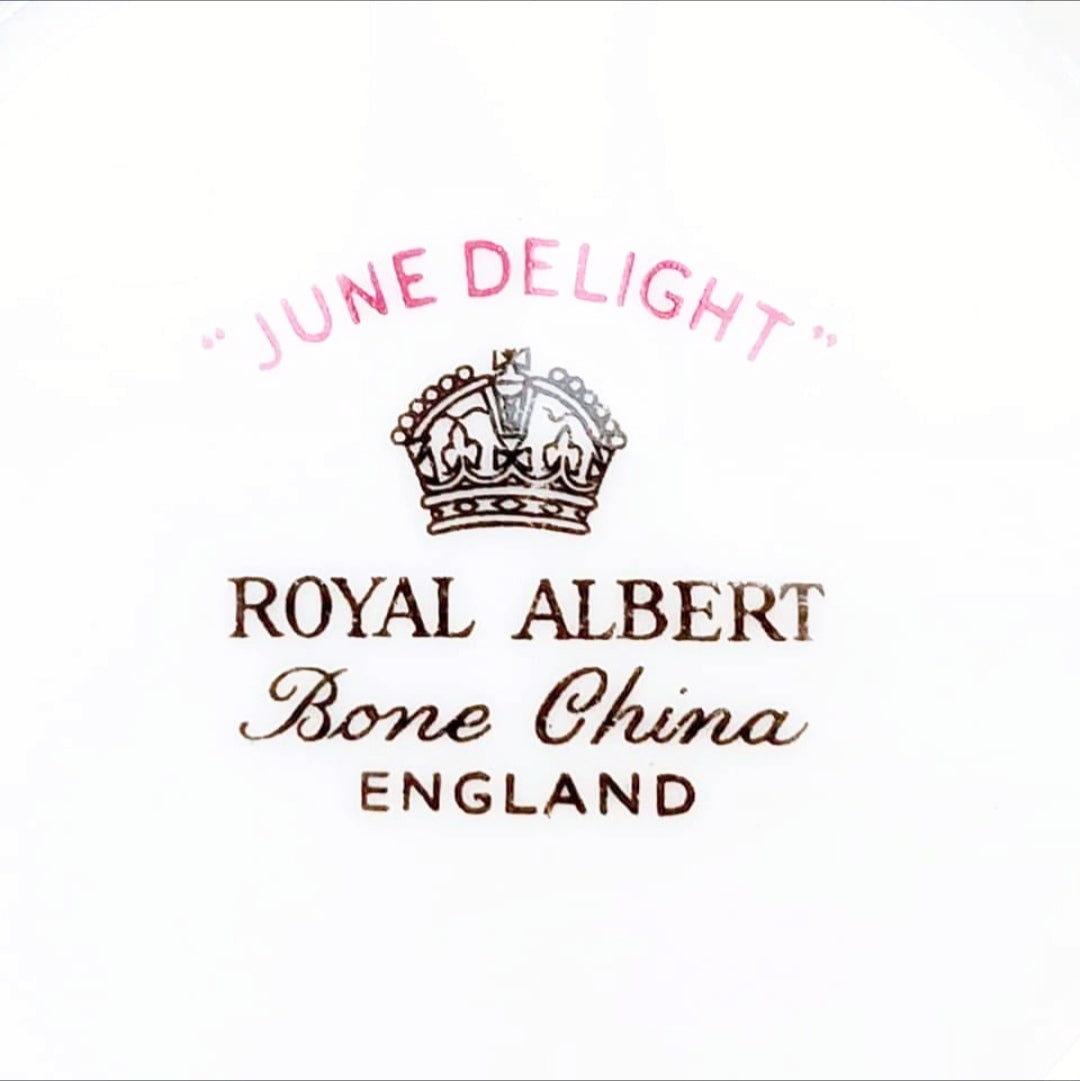 Vintage Royal Albert ‘June Delight’ Bone China Trio – Timeless English Elegance