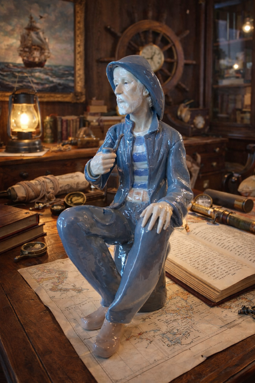 Nao by Lladró | Old Fisherman | Model 262 | Porcelain Figure | Spain | 1960–1978 (Retired)