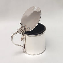 Load image into Gallery viewer, Antique Hallmarked Sterling Silver Lidded Salt Cellar with Bristol Blue Glass Liner – Birmingham, 1910