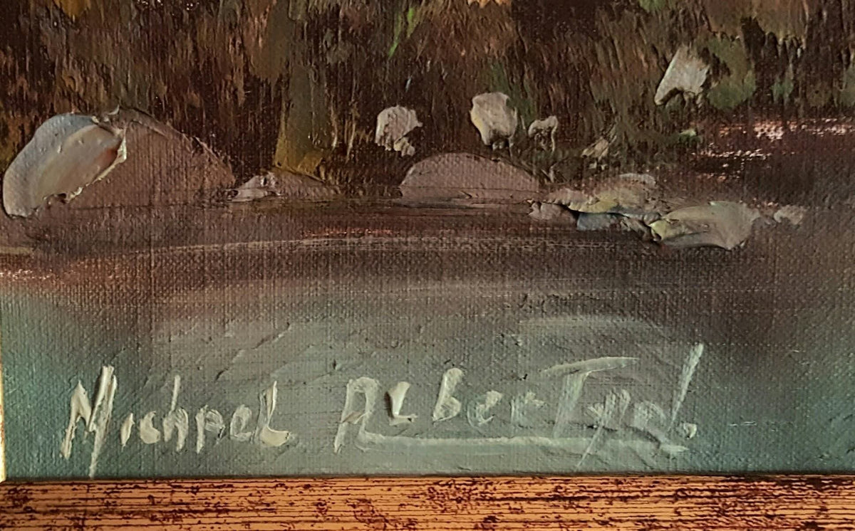 Michael Albertyn (Senior) | Cape Mountain River Landscape | Oil on Canvas | Signed Lower Left | Twentieth Century