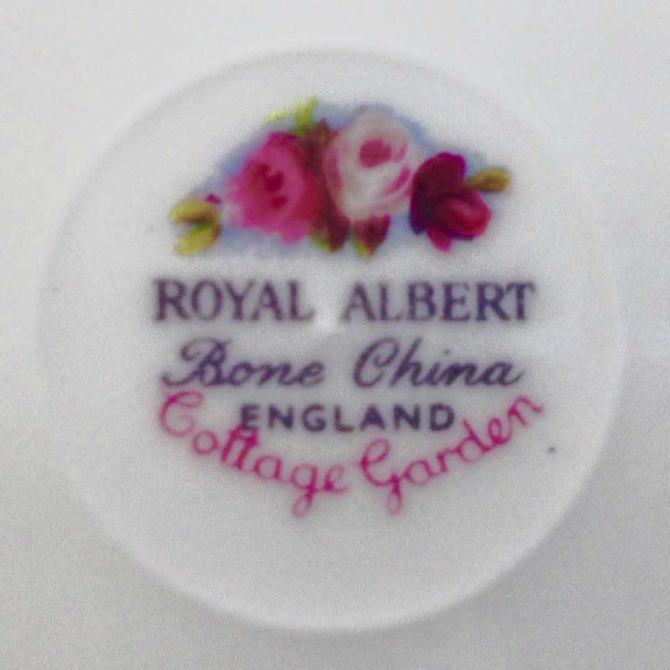 Royal Albert | Cottage Garden | Teacup, Saucer and Side Plate Trio | Bone China | England | c.1970s–1980s | Set of Six