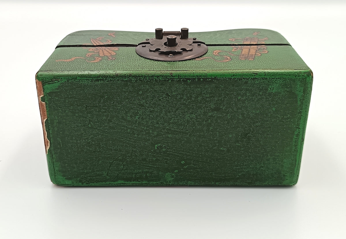 Chinese | Lacquered Wood | Pillow-Form Box | Floral and Butterfly Decoration | China | Late 20th Century