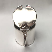 Load image into Gallery viewer, Antique Hallmarked Sterling Silver Lidded Salt Cellar with Bristol Blue Glass Liner – Birmingham, 1910