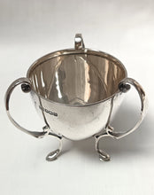 Load image into Gallery viewer, Art Deco Sterling Silver Tyg / Loving Cup – Walker & Hall Sheffield 1929, Egg-Shaped Elegance