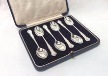 Load image into Gallery viewer, Mappin & Webb Sterling Silver Coffee Spoon Set – London 1929, Original Presentation Case