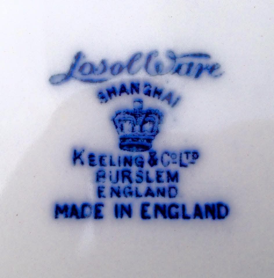 Keeling & Co. Ltd | Losol Ware | Shanghai | Washbowl and Jug | Semi-Porcelain | Burslem, England | c.1912–1936