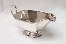 Load image into Gallery viewer, Elegant Art Deco Hallmarked Sterling Silver Sauce Boat – Hawksworth Eyre Birmingham 1934 | Timeless English Tableware