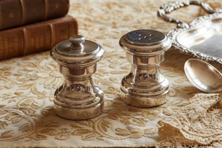Vintage Tiffany & Co Sterling Silver Salt Shaker & Pepper Grinder Set – Timeless Tabletop Luxury
