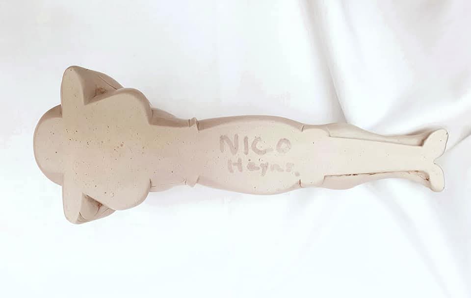 Rare John Biccard Crushed Marble Sculpture "Pablo" — South African Art, Shepherd Boy Self-Portrait, Signed, 340mm