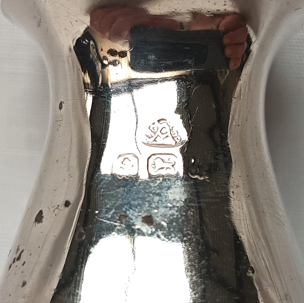 Antique Sterling Silver Pepperette — Adie Brothers Ltd Birmingham 1924, Four Pad Feet, Pierced Domed Cap, 30g