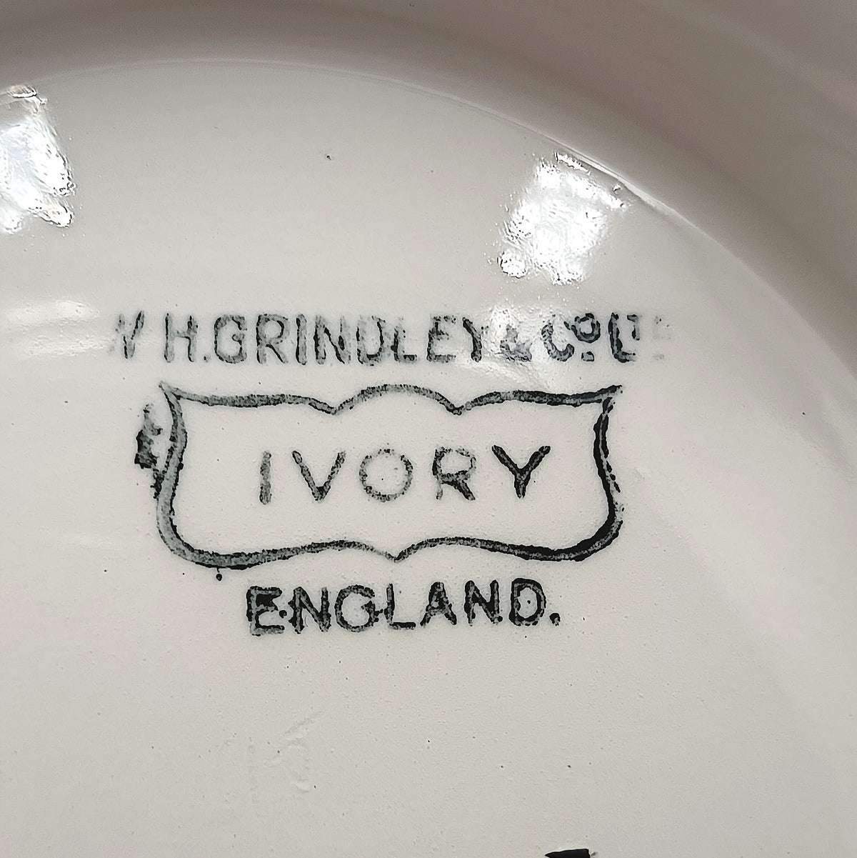 W.H. Grindley & Co. | Ivory Earthenware | Blue Floral | Covered Serving Tureen | England, circa 1925–1935