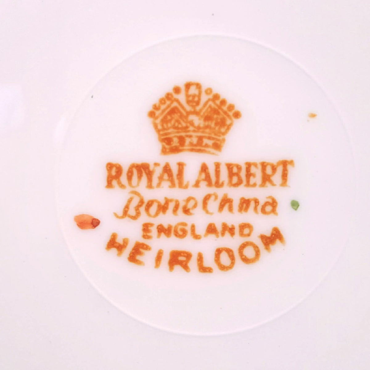 Royal Albert | 'Heirloom' Pattern No. 4534 | Bone China Trio (Teacup, Saucer & Side Plate) | Cobalt Blue, Burnt Orange & 22ct Gold | Made in England | Mint Unused Condition