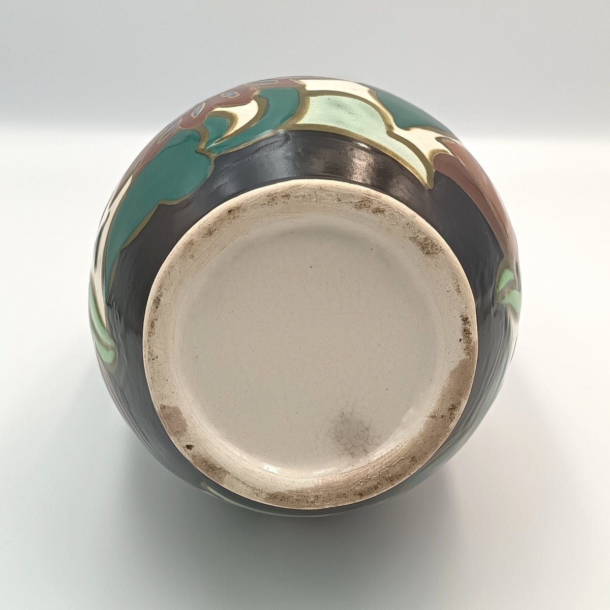 Japanese Export Art Pottery Vase | Gouda-Style Decoration | Twin Handles | Earthenware | circa 1920s–1930s