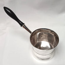 Load image into Gallery viewer, Antique Sterling Silver Brandy Saucepan with Ebony Handle – Elegant Collectible Tableware