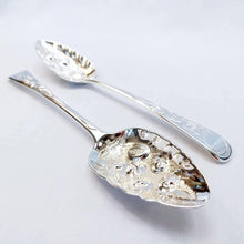 Load image into Gallery viewer, Antique Pair of Hallmarked Sterling Silver Berry Spoons
