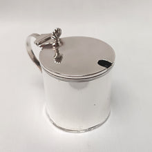 Load image into Gallery viewer, Antique Hallmarked Sterling Silver Lidded Salt Cellar with Bristol Blue Glass Liner – Birmingham, 1910