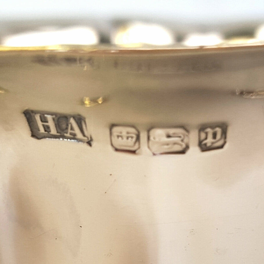Antique Hallmarked Sterling Silver Open Sugar Bowl