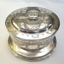 Load image into Gallery viewer, Antique Victorian silver plated biscuit barrel