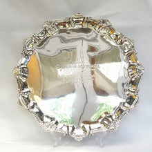Load image into Gallery viewer, Hallmarked sterling silver salver