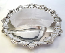 Load image into Gallery viewer, Hallmarked sterling silver salver