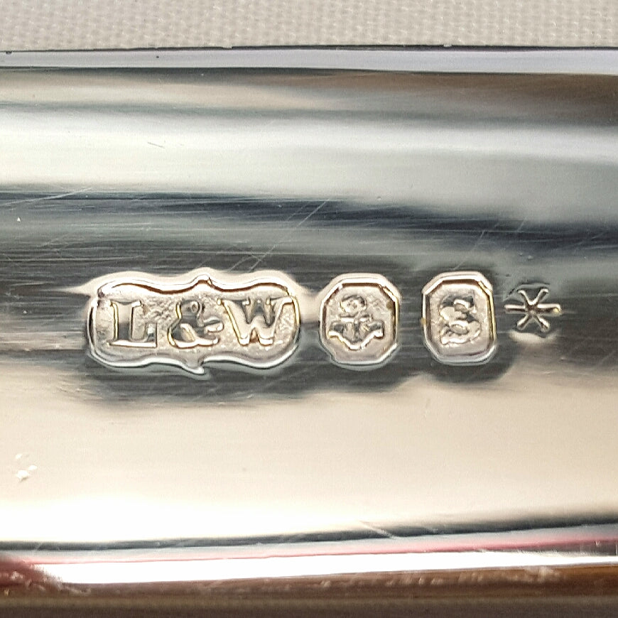 Rare Victorian flatware set for one with mother-of-pearl handles in original presentation case.