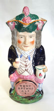 Load image into Gallery viewer, Antique Staffordshire pottery Toby jug