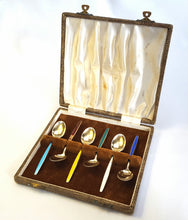 Load image into Gallery viewer, Norwegian hallmarked sterling silver set of six spoons