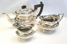 Load image into Gallery viewer, Antique hallmarked sterling silver three piece teaset service