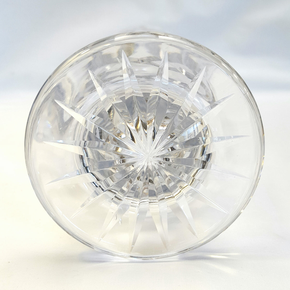 Unmarked | Hand-Cut Lead Crystal Jug | Engraved Rose & Foliage Decoration | c.1950s–1970s