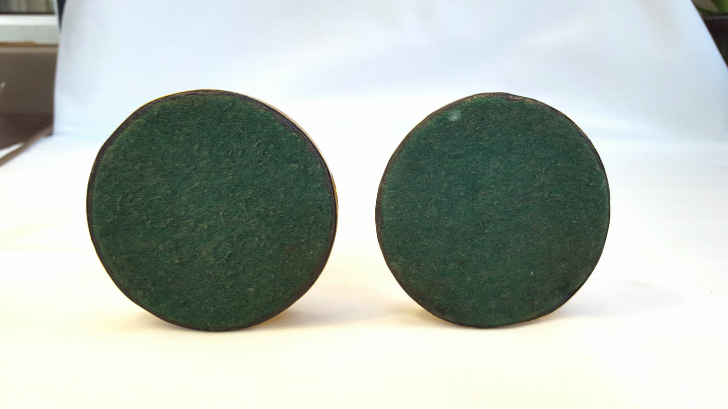 Elegant Pair of Antique Victorian Cast Brass Candlesticks