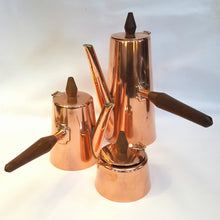 Load image into Gallery viewer, Mid-century copper coffee set