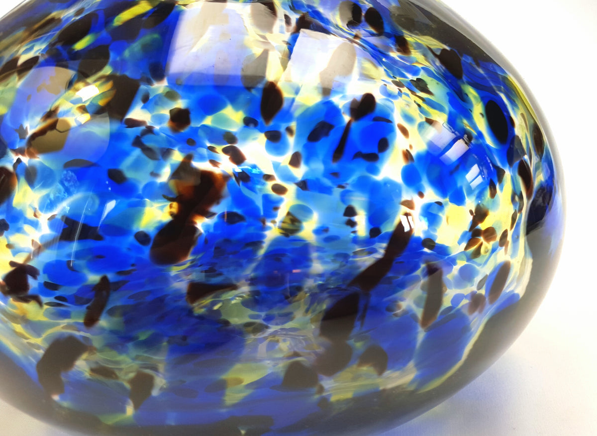 Striking and Highly Decorative Hand-Blown Art Glass Decanter