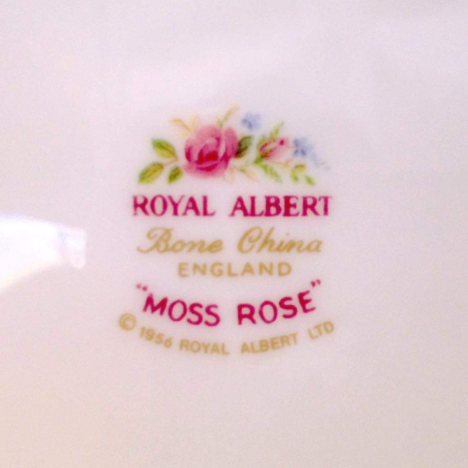 Vintage Royal Albert ‘Moss Rose’ Bone China Trio – Made in England