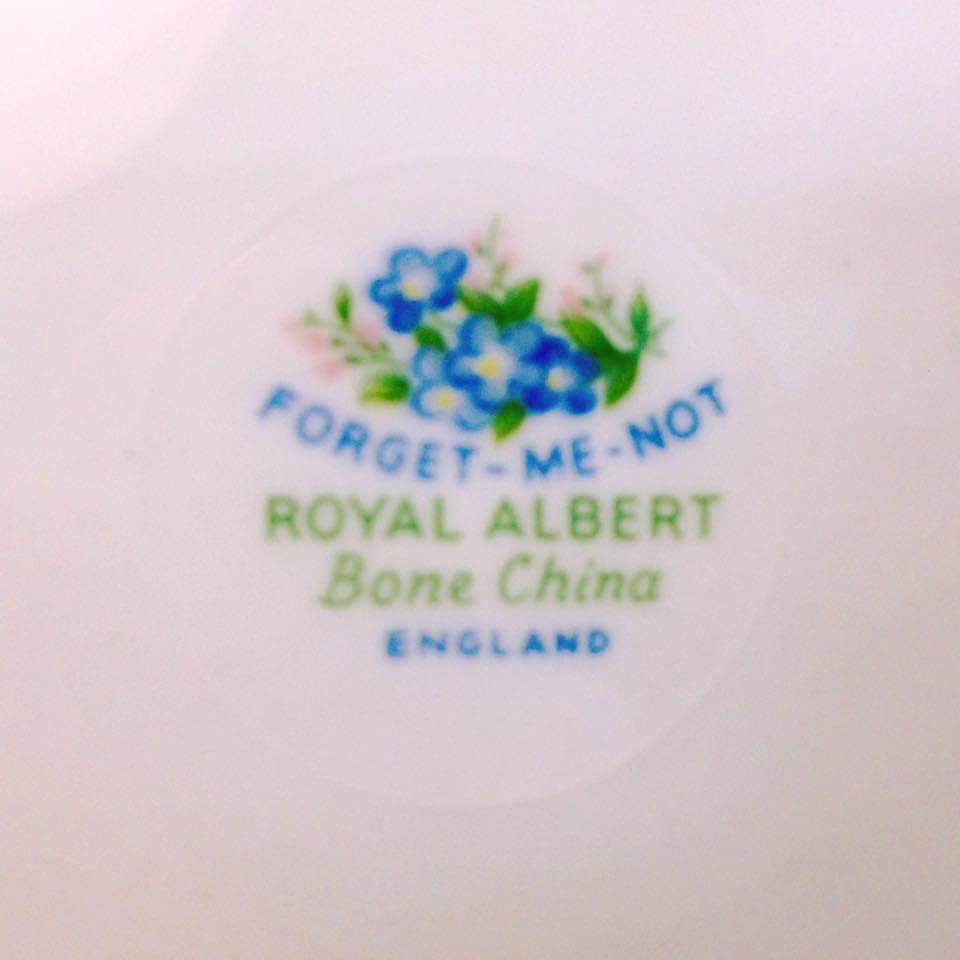 Vintage Royal Albert ‘Forget-me-not’ Bone China Trio – Made in England