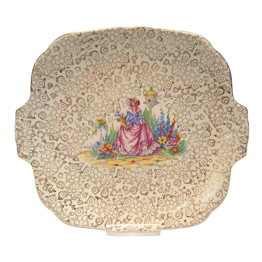 Vintage H & K Tunstall ‘Crinoline Lady’ Chintz Large Cake Plate
