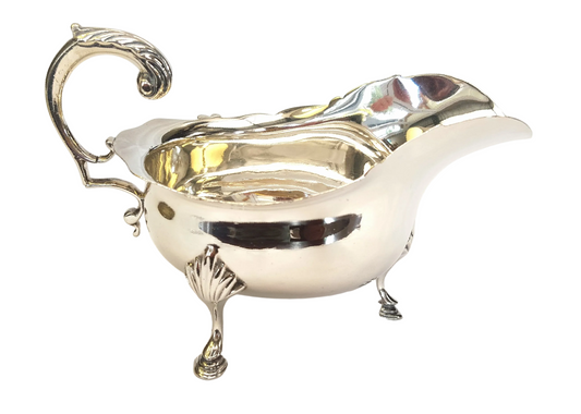 Antique Hallmarked Sterling Silver Sauceboat