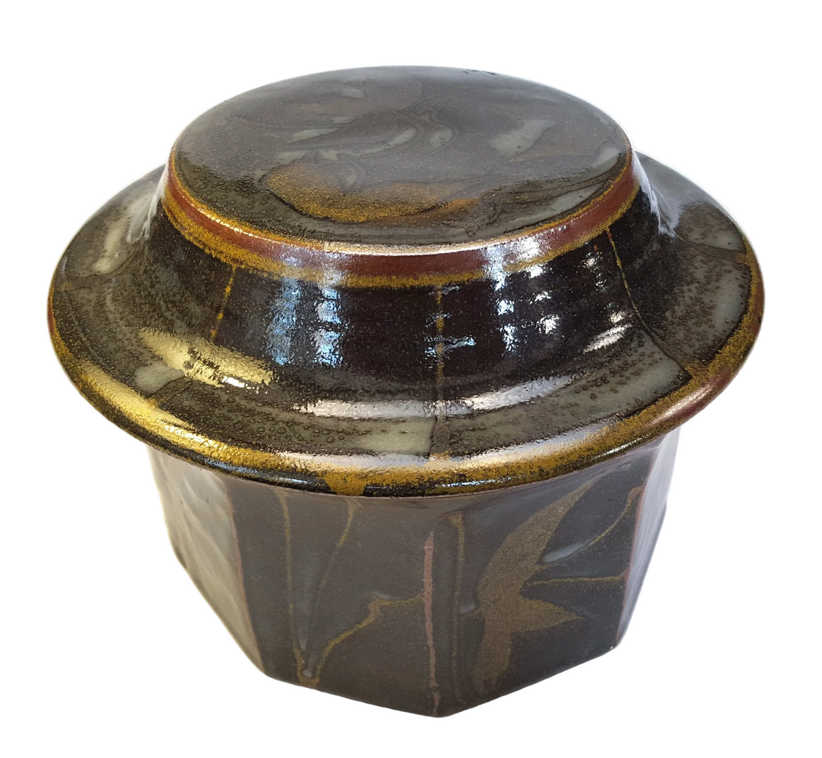 Stunning Vintage Lidded Pottery Vessel by Tim Morris (South Africa, 1941–1990), Signed 1982