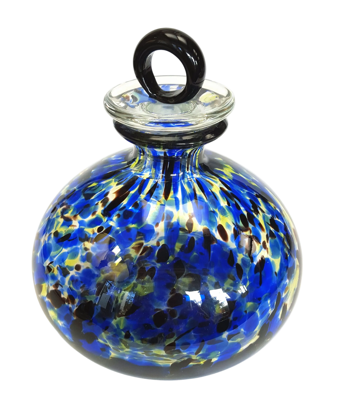 Striking and Highly Decorative Hand-Blown Art Glass Decanter