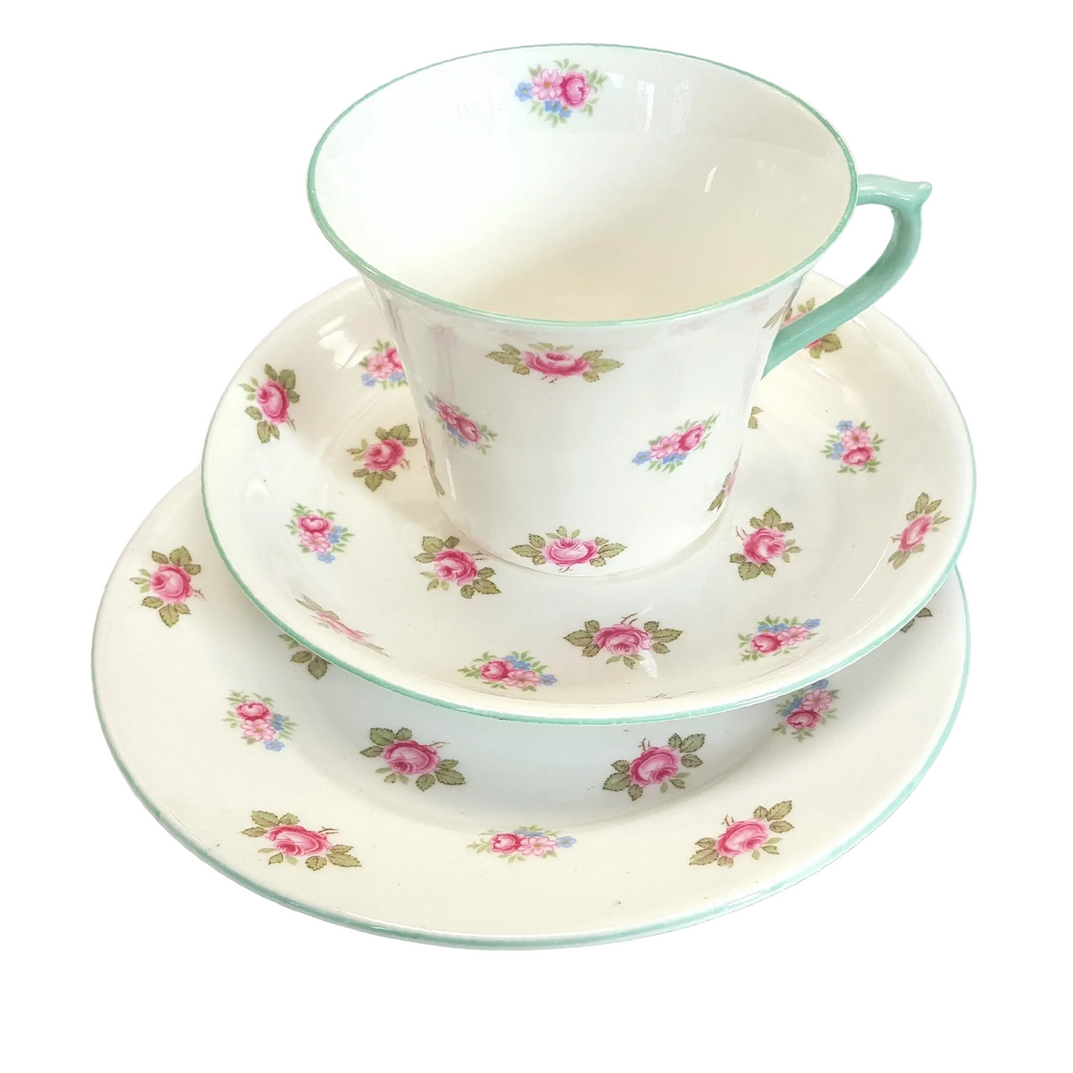 Vintage Shelley Fine Bone China Trio – ‘Rosebud’ Pattern 13426, England
