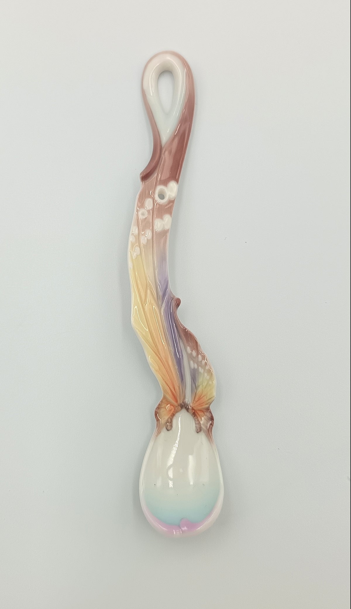 Franz Porcelain Collection | Orange Butterfly | Spoon | FZ00491 | Designed by Jen Woo | Sculpted by Ho Shun | c.2003