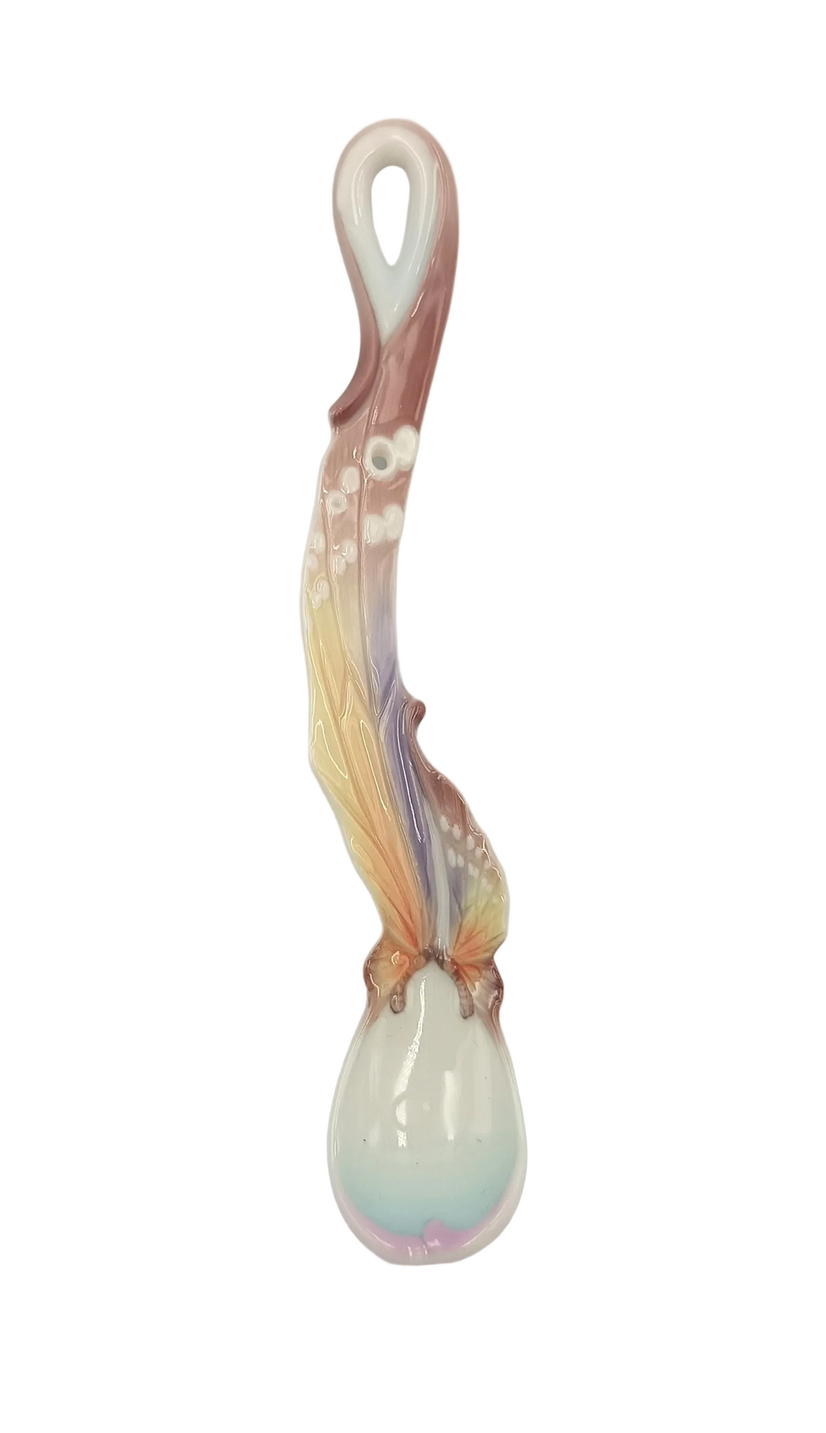 Franz Porcelain Collection | Orange Butterfly | Spoon | FZ00491 | Designed by Jen Woo | Sculpted by Ho Shun | c.2003