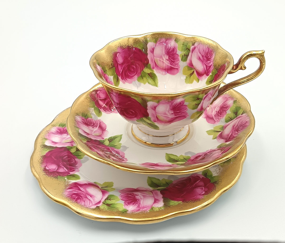 Royal Albert | Old English Rose-Style | Tea Trio | Bone China | England | c.1935–1950