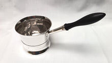 Load image into Gallery viewer, Antique Sterling Silver Brandy Saucepan with Ebony Handle – Elegant Collectible Tableware

