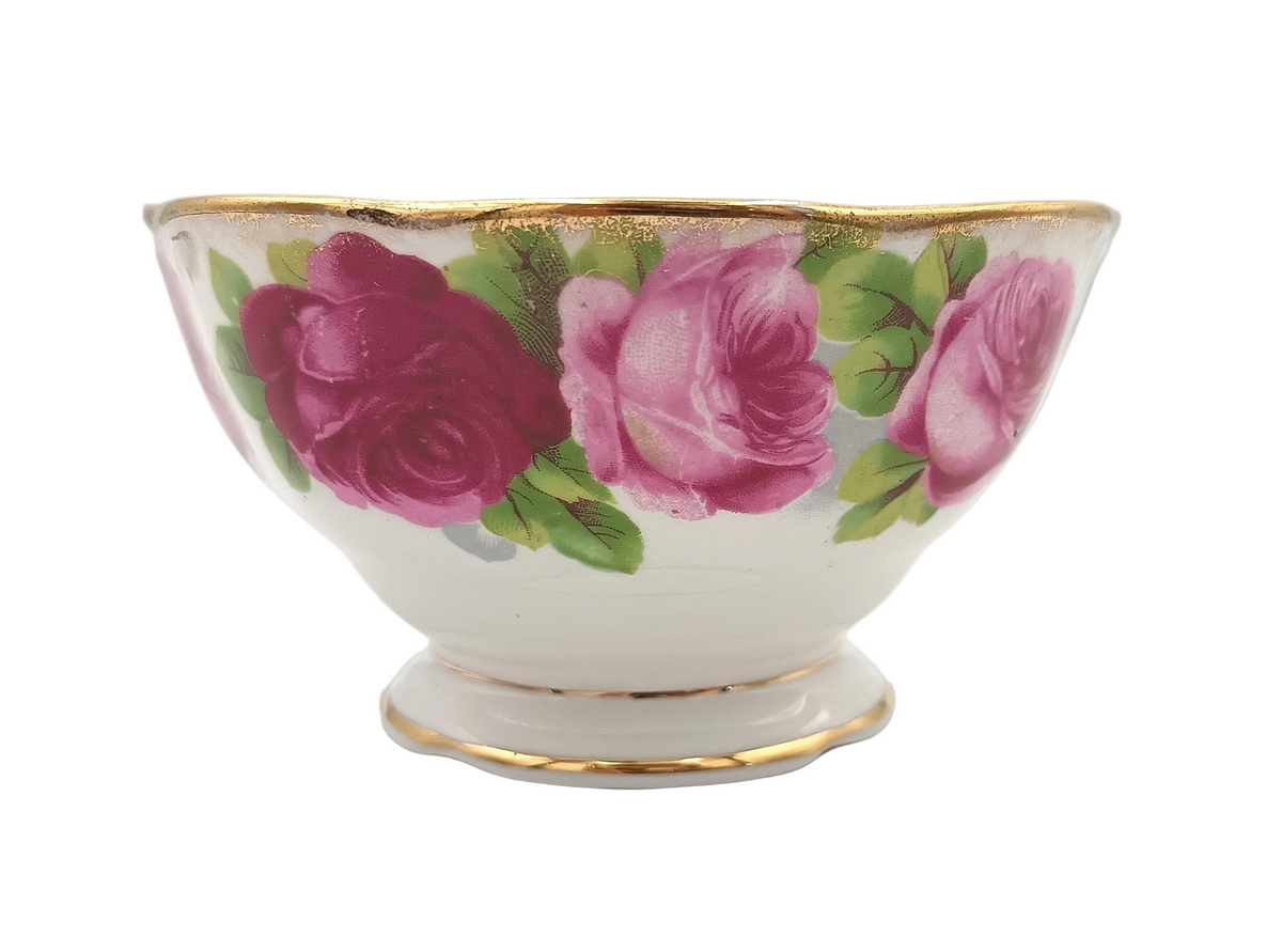 Royal Albert | Bone China | Open Sugar Bowl | Old English Rose | England | c.1927–1960