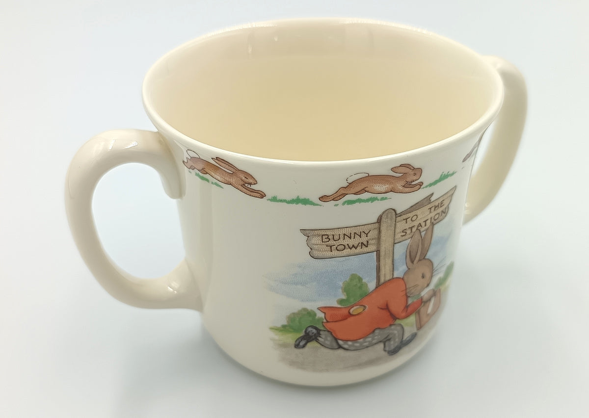 Royal Doulton | Bunnykins | Two-Handled Child's Mug | Fine Bone China | England, 1984 — Golden Jubilee Celebration