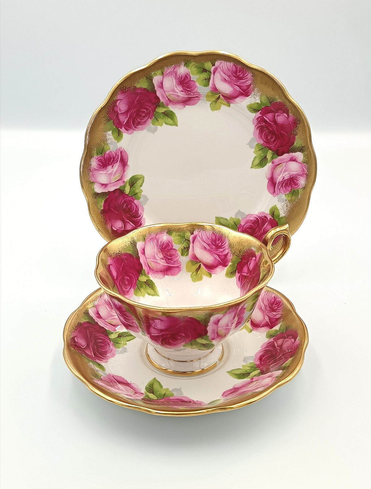 Royal Albert | Old English Rose-Style | Tea Trio | Bone China | England | c.1935–1950