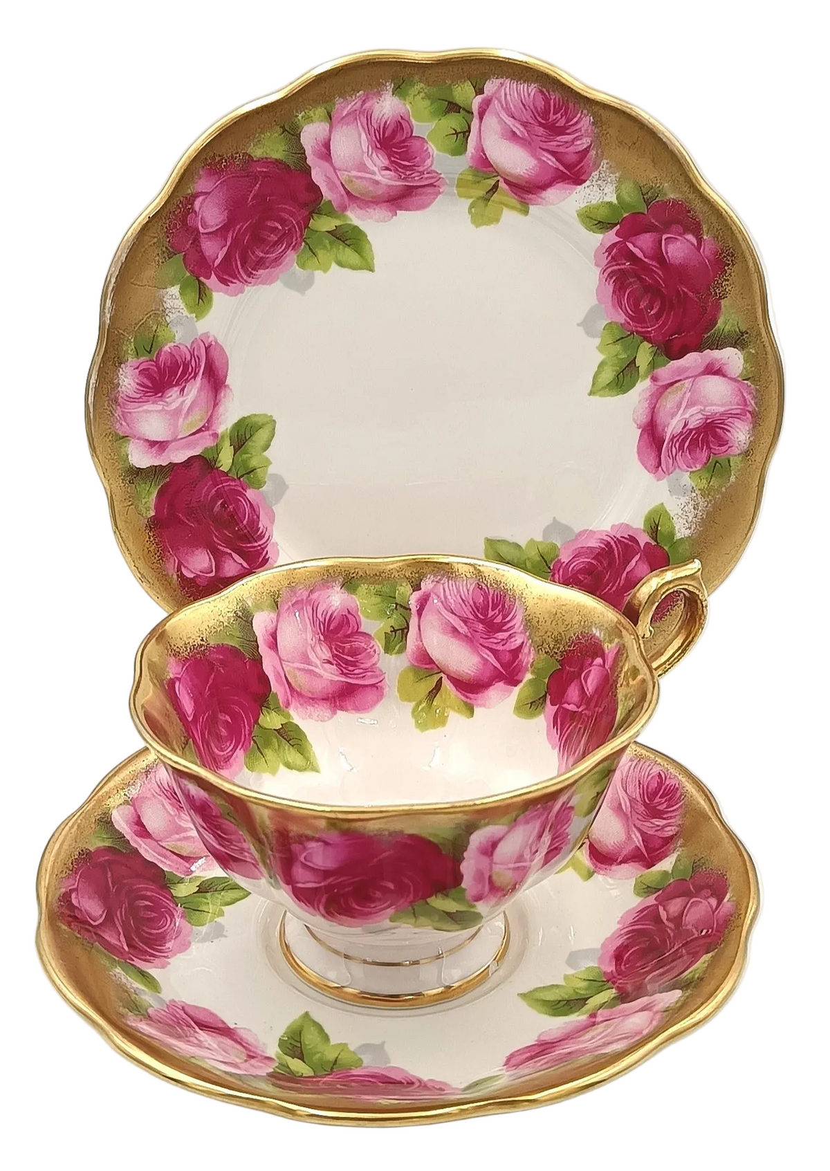 Royal Albert | Old English Rose-Style | Tea Trio | Bone China | England | c.1935–1950