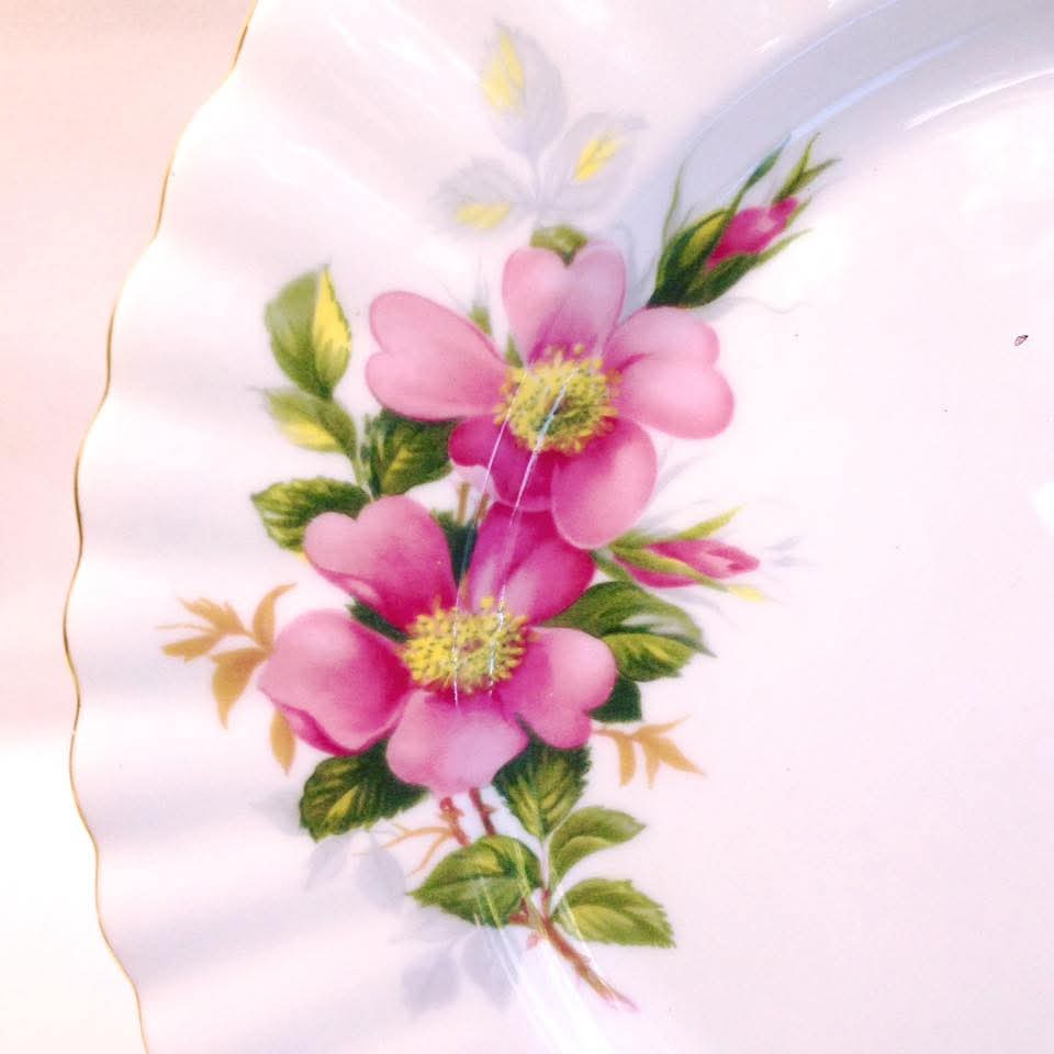 Royal Albert 'Prairie Rose' Bone China Trio — Set of Four