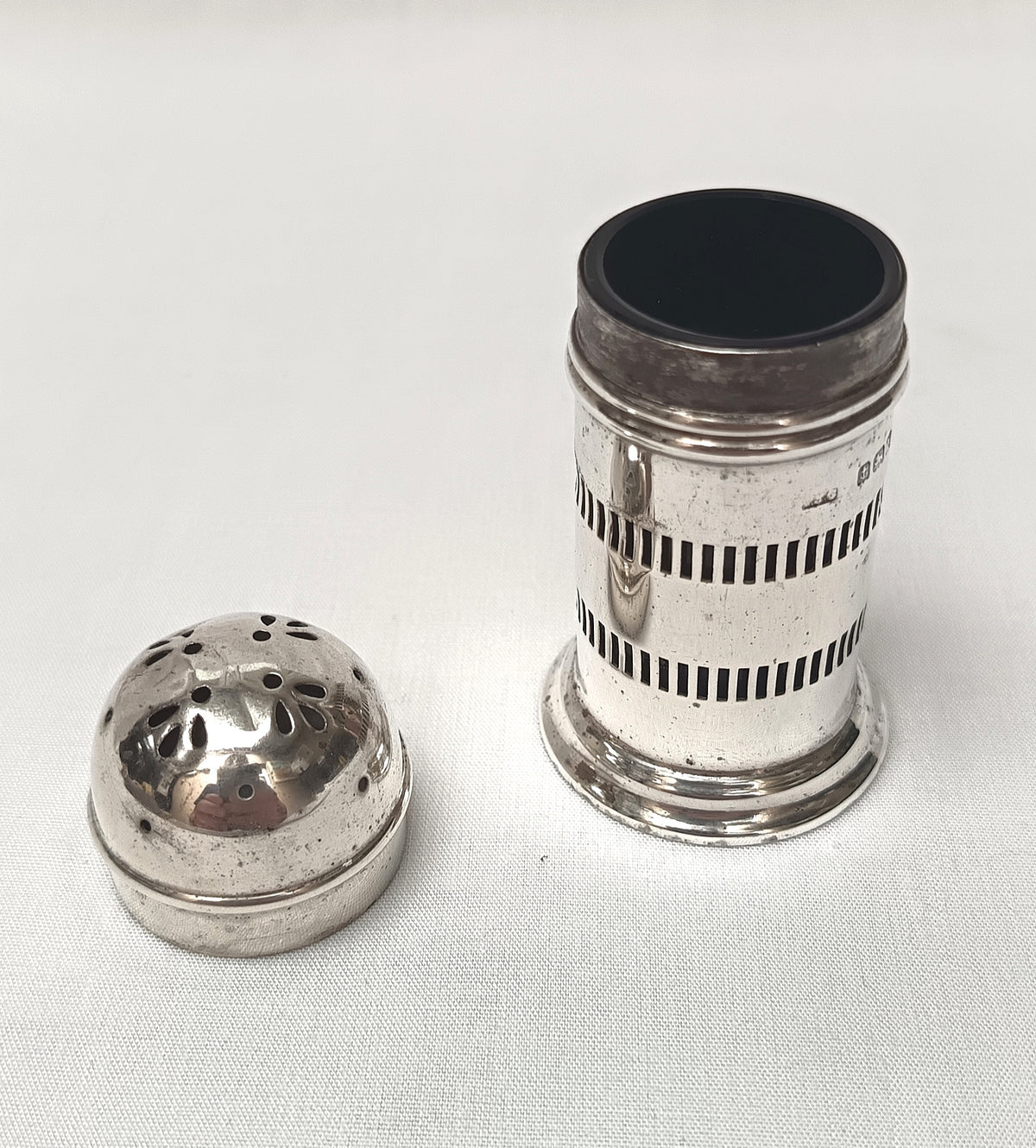 Antique Hallmarked Sterling Silver Pepperette (or Salt Shaker)